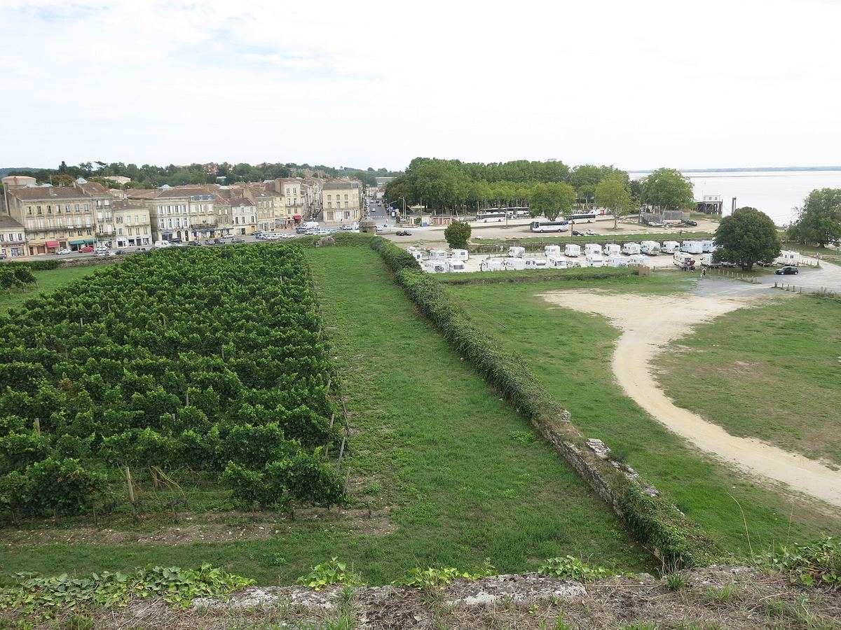 La ville et le vignoble de Blaye vus depuis la citadelle, en Gironde